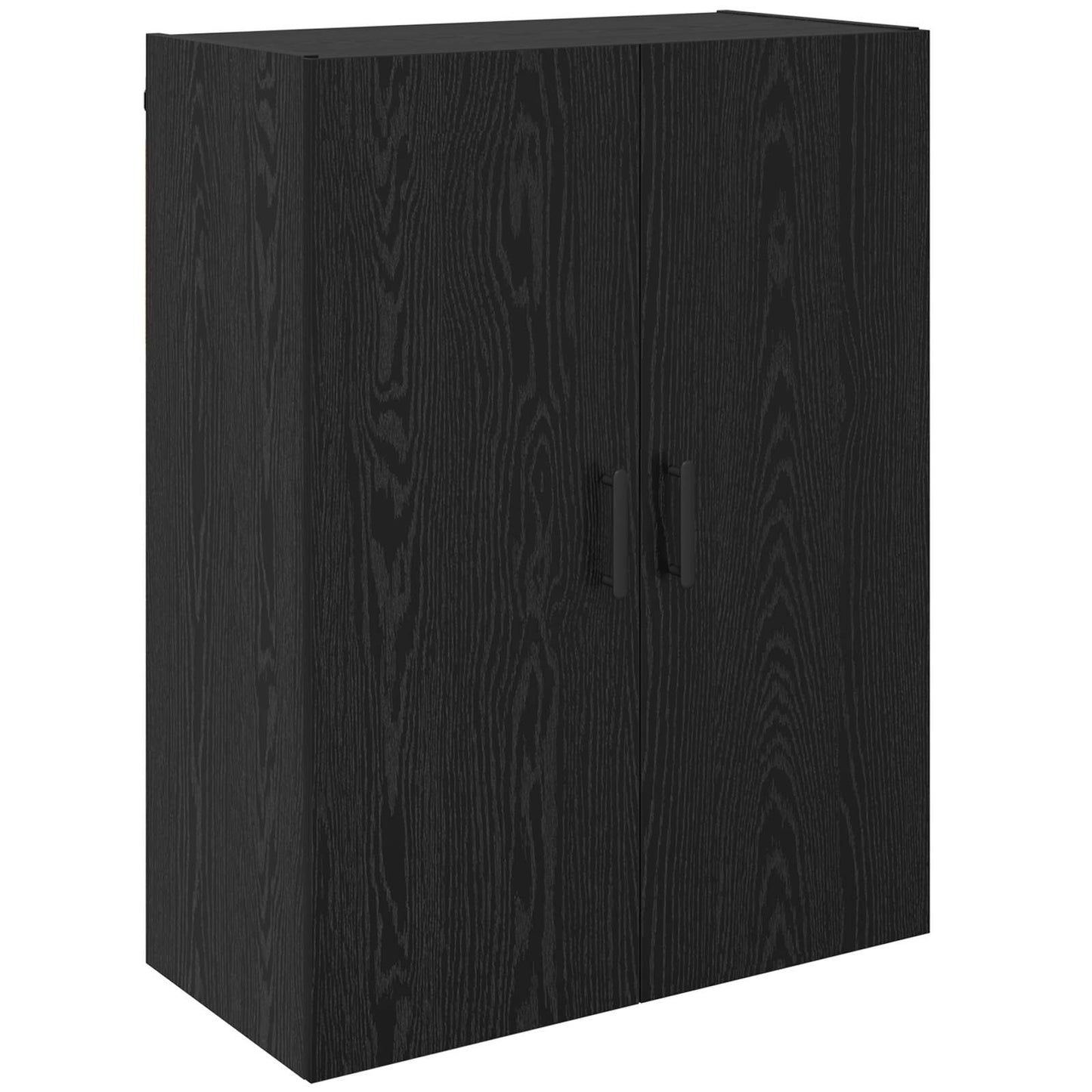 vidaXL Τοίχου Ντουλάπα Επιτοίχιο 2 pcs Μαύρη Οξυά 69,5 x 34 x 90 εκ.