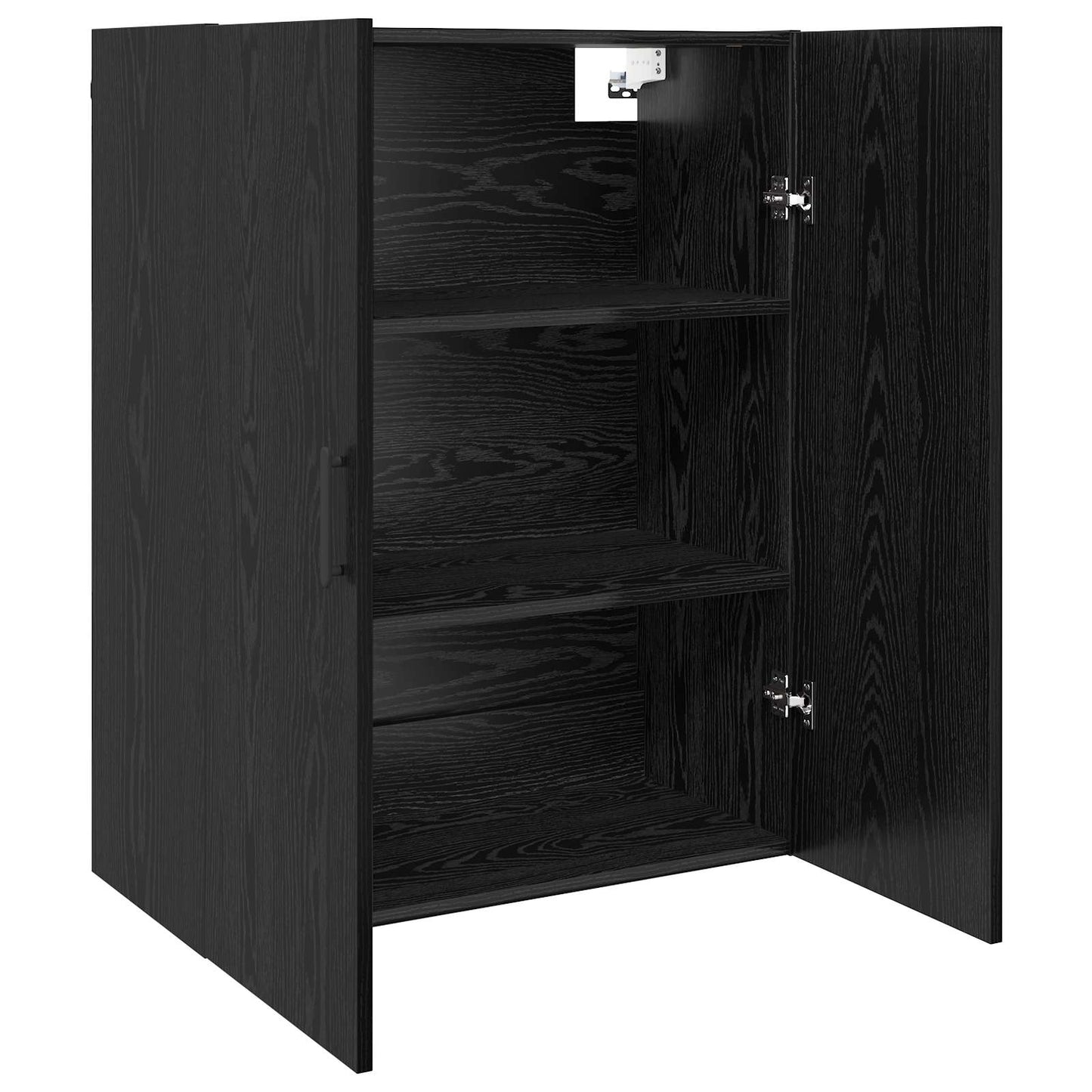 vidaXL Τοίχου Ντουλάπα Επιτοίχιο 2 pcs Μαύρη Οξυά 69,5 x 34 x 90 εκ.