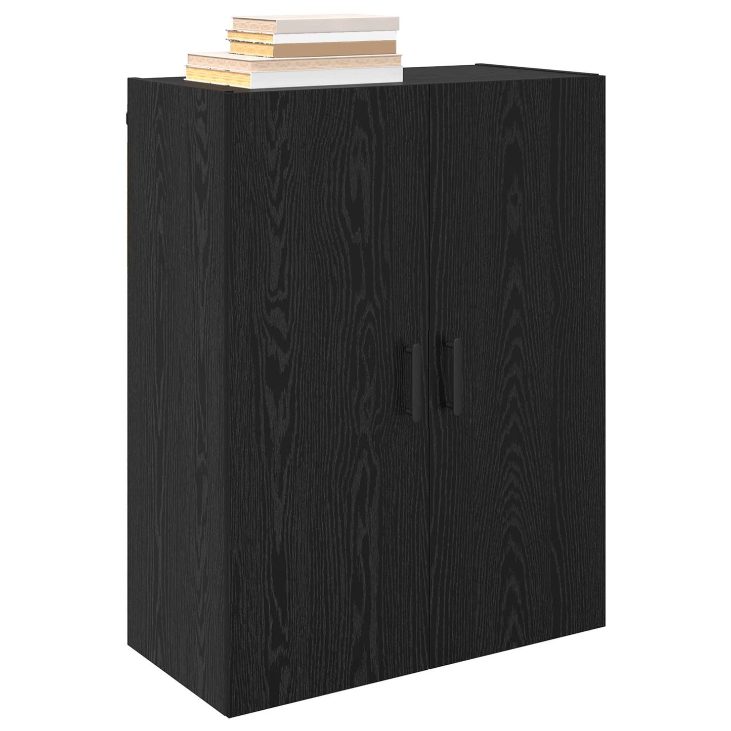 vidaXL Τοίχου Ντουλάπα Επιτοίχιο 2 pcs Μαύρη Οξυά 69,5 x 34 x 90 εκ.