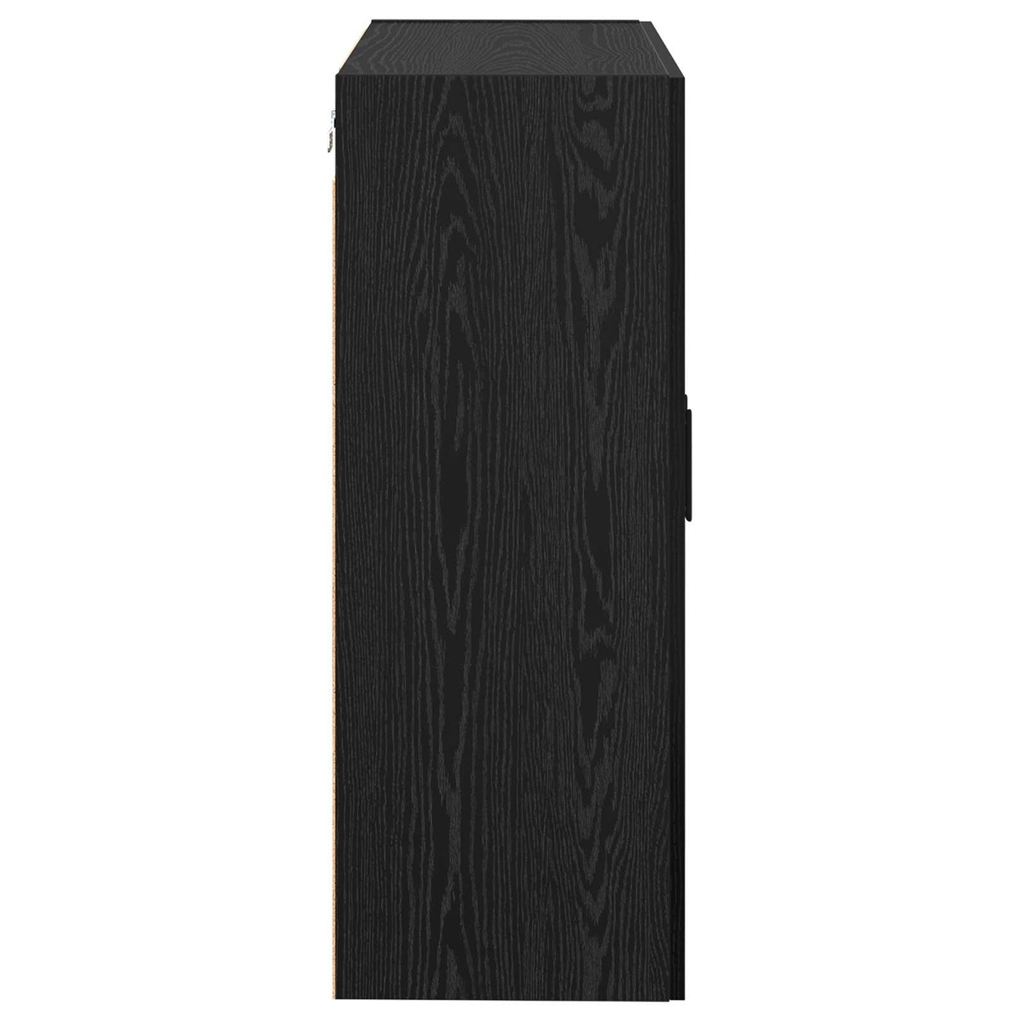 vidaXL Τοίχου Ντουλάπα Επιτοίχιο 2 pcs Μαύρη Οξυά 69,5 x 34 x 90 εκ.