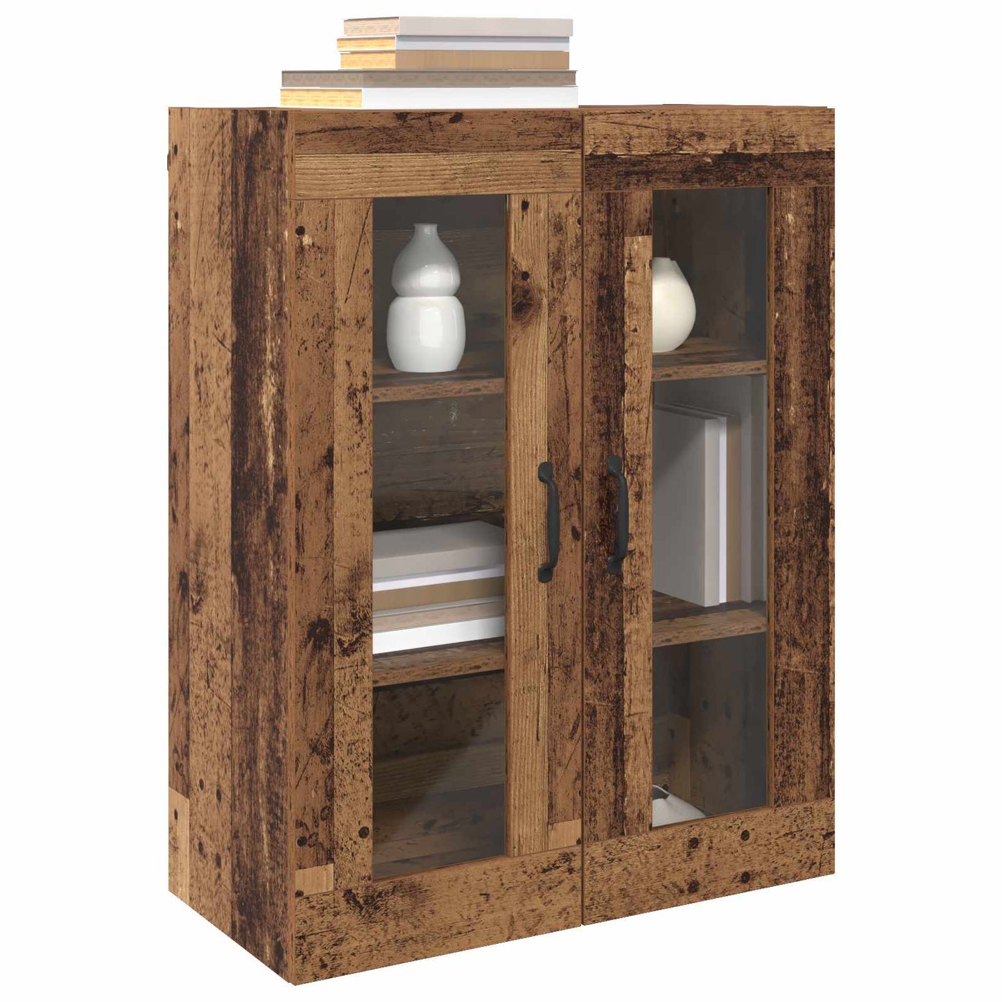 vidaXL Ντουλάπια Τοίχου 2 pcs Παλαιό ξύλο 69,5 x 34 x 90 εκ.