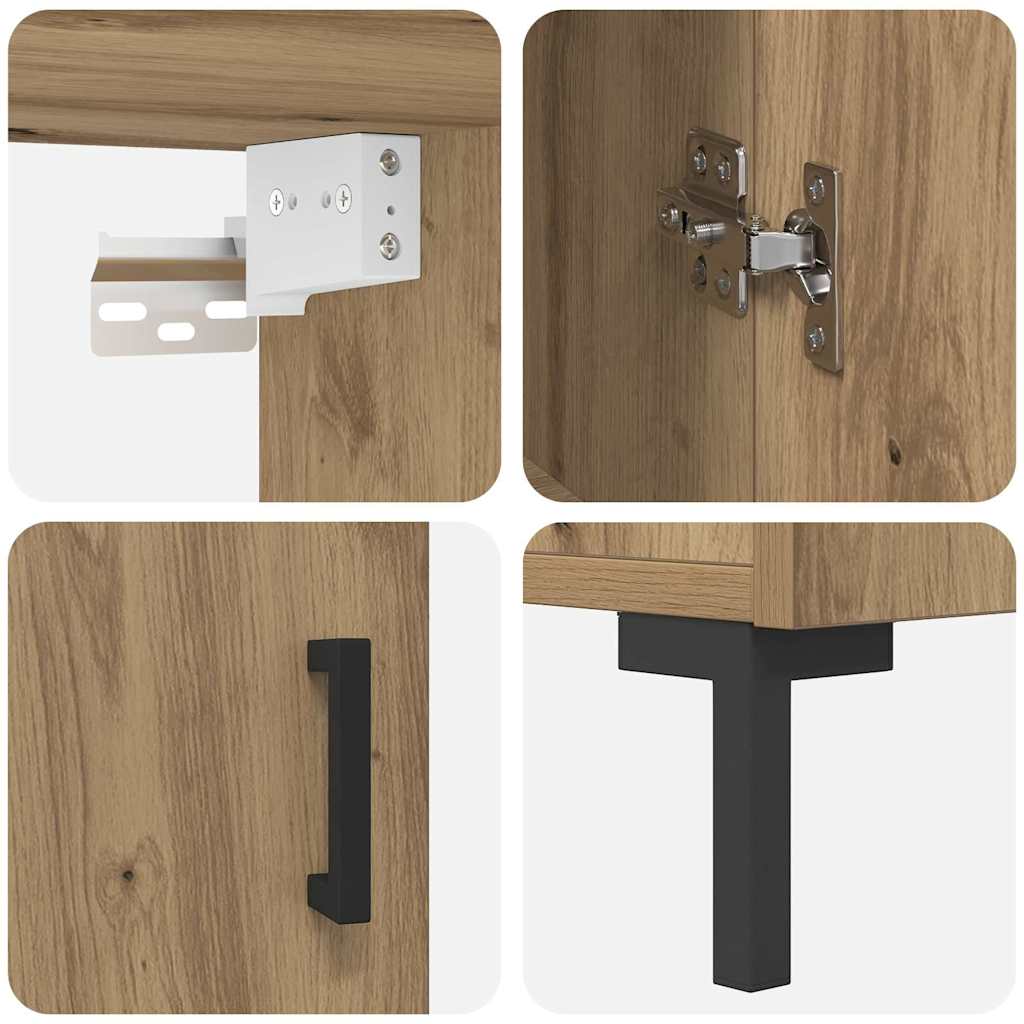 vidaXL Highboard artisan δρυς 69.5 x 34 x 180 εκ. Επεξεργασμένο ξύλο