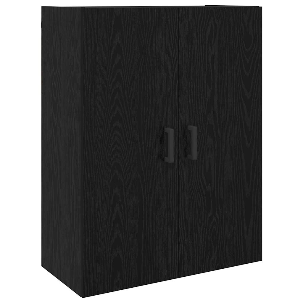 vidaXL Highboard Μαύρη δρυς 69,5 x 34 x 180 εκ. Επεξεργασμένο ξύλο