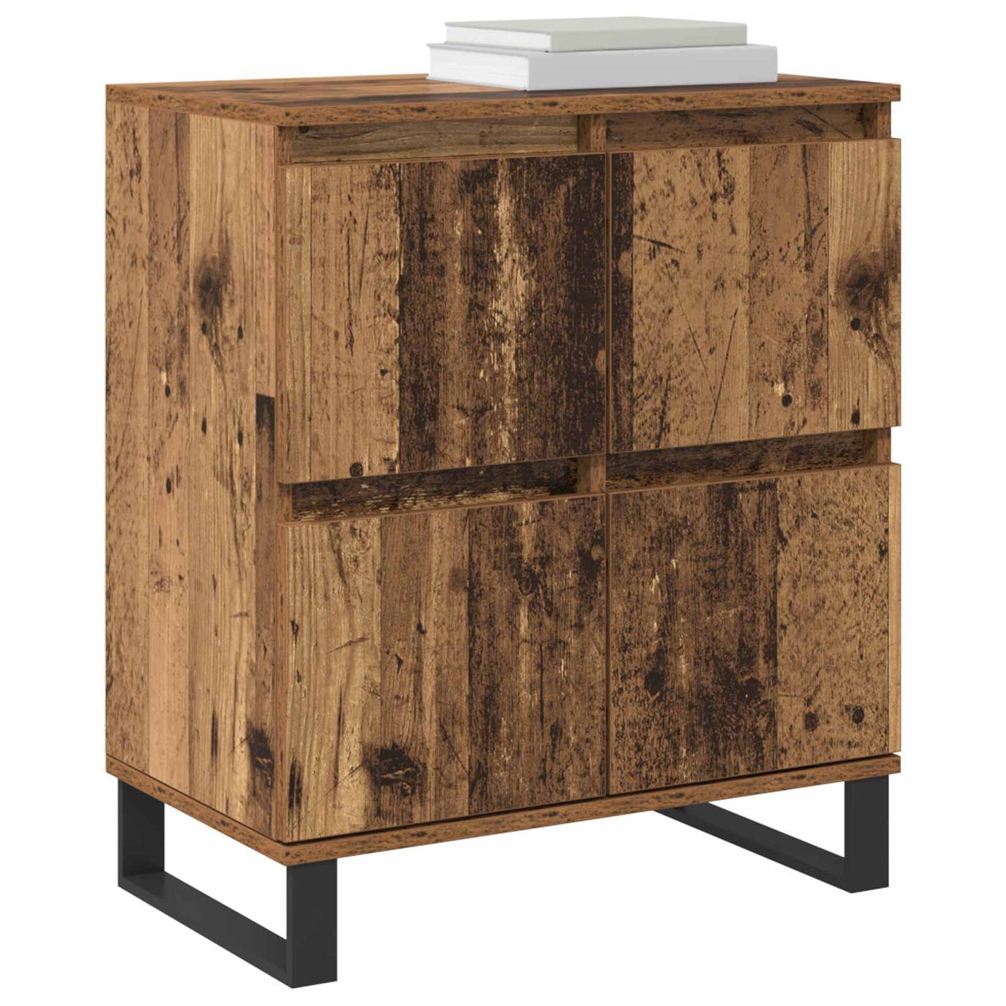 vidaXL Πλαϊνό γραφείο 2 pcs Παλιό ξύλο 60 x 35 x 70 cm