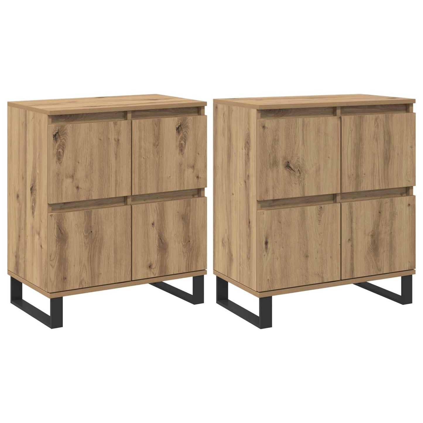 vidaXL Πλαϊνό γραφείο 2 pcs Artisan Oak 60 x 35 x 70 cm