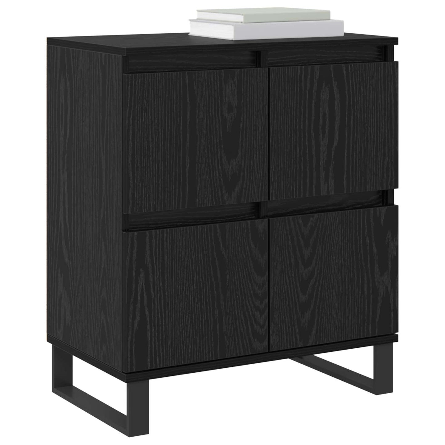 vidaXL Πλαϊνό γραφείο 2 pcs Μαύρη Οξυά 60 x 35 x 70 cm
