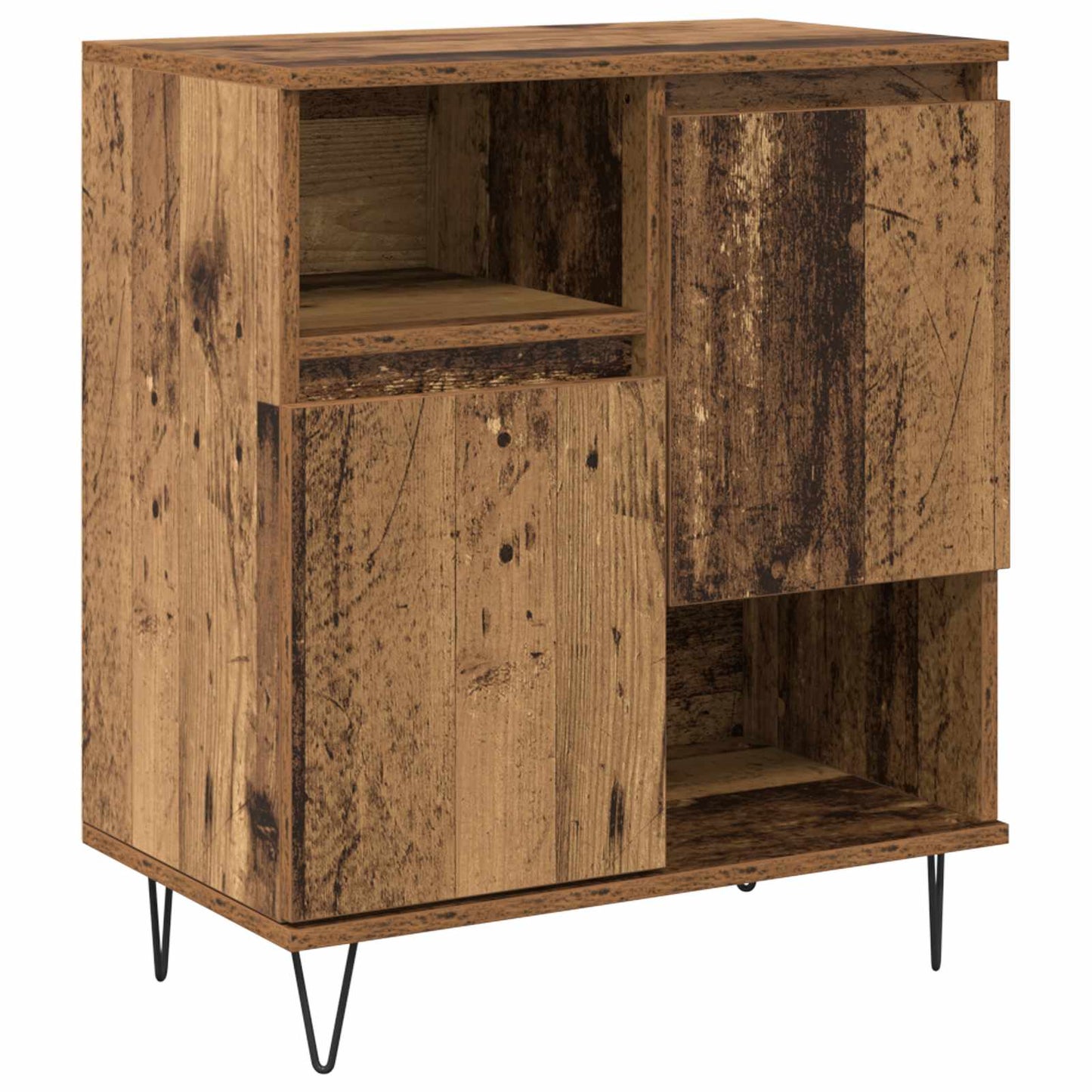 vidaXL Πλαϊνό γραφείο 2 pcs Παλιό ξύλο 60 x 35 x 70 cm