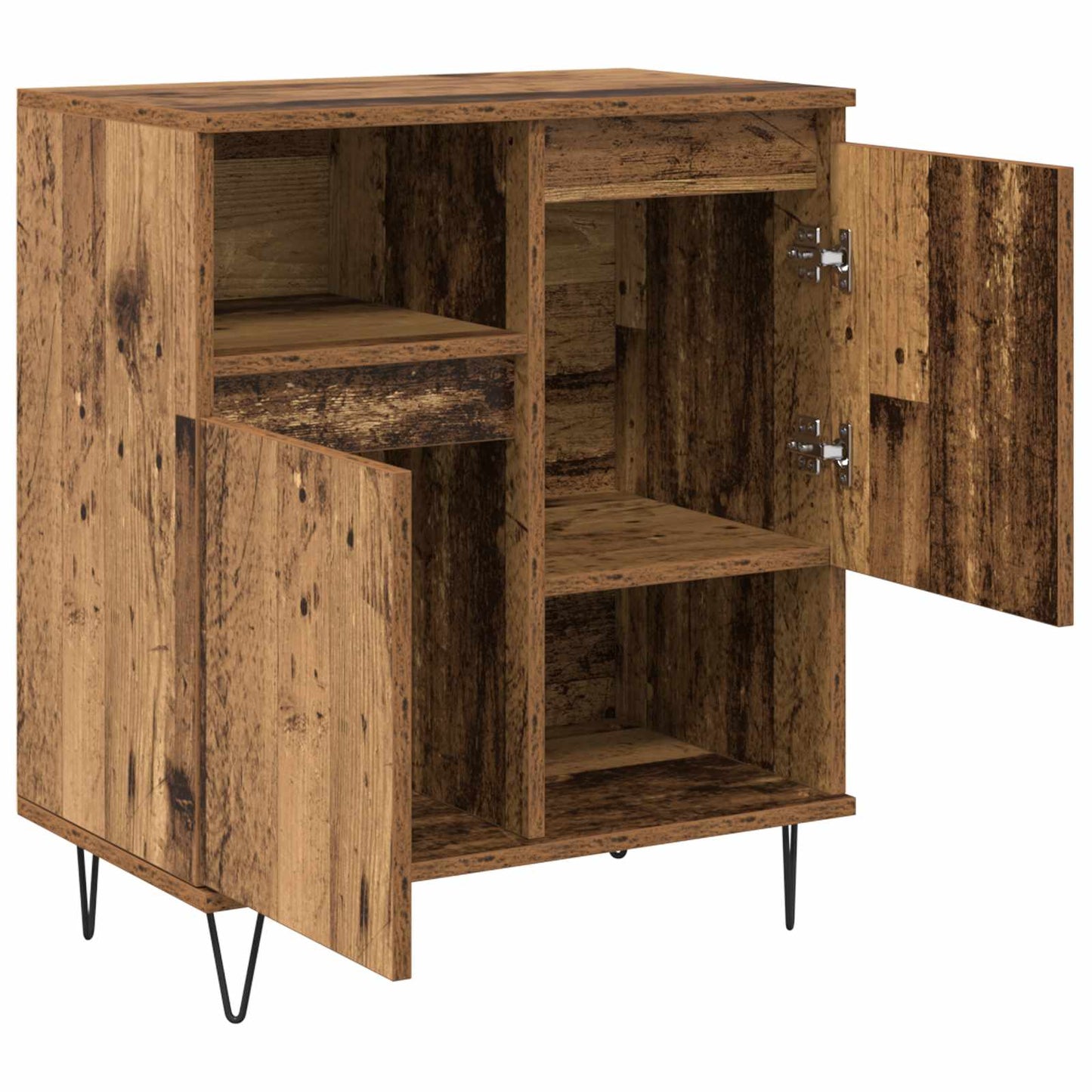 vidaXL Πλαϊνό γραφείο 2 pcs Παλιό ξύλο 60 x 35 x 70 cm