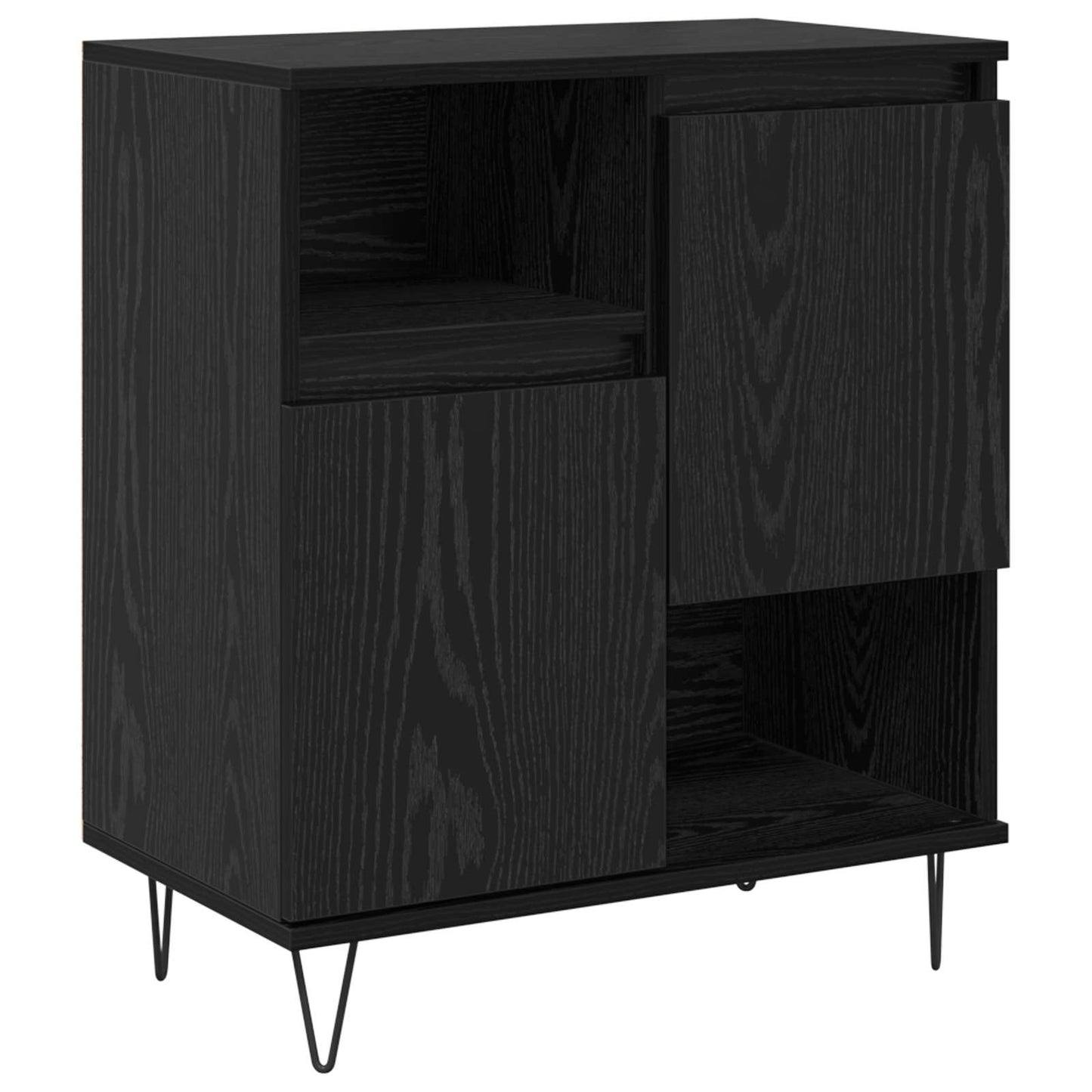 vidaXL Πλαϊνό γραφείο 2 pcs Μαύρη Οξυά 60 x 35 x 70 cm