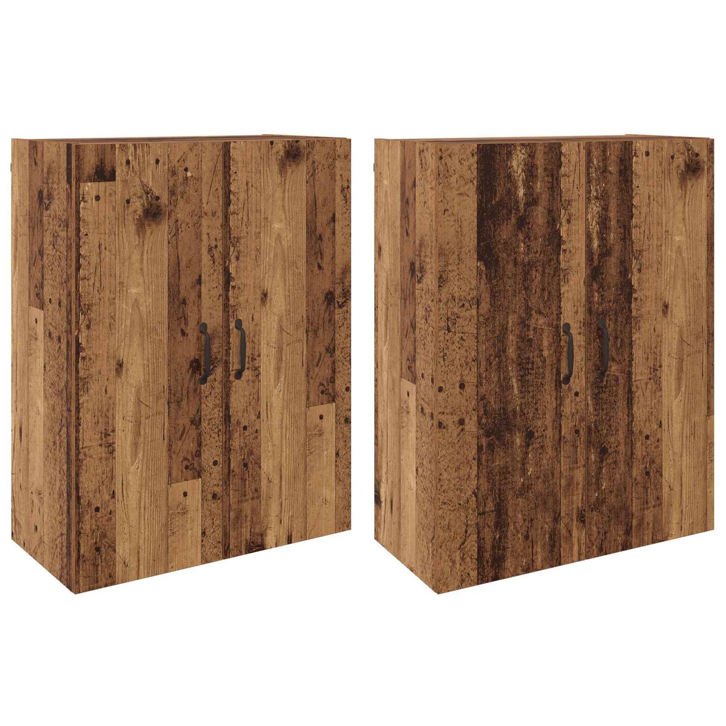 vidaXL Τοίχου Ντουλάπα Επιτοίχιο 2 pcs Παλιό ξύλο 69,5 x 34 x 90 εκ.