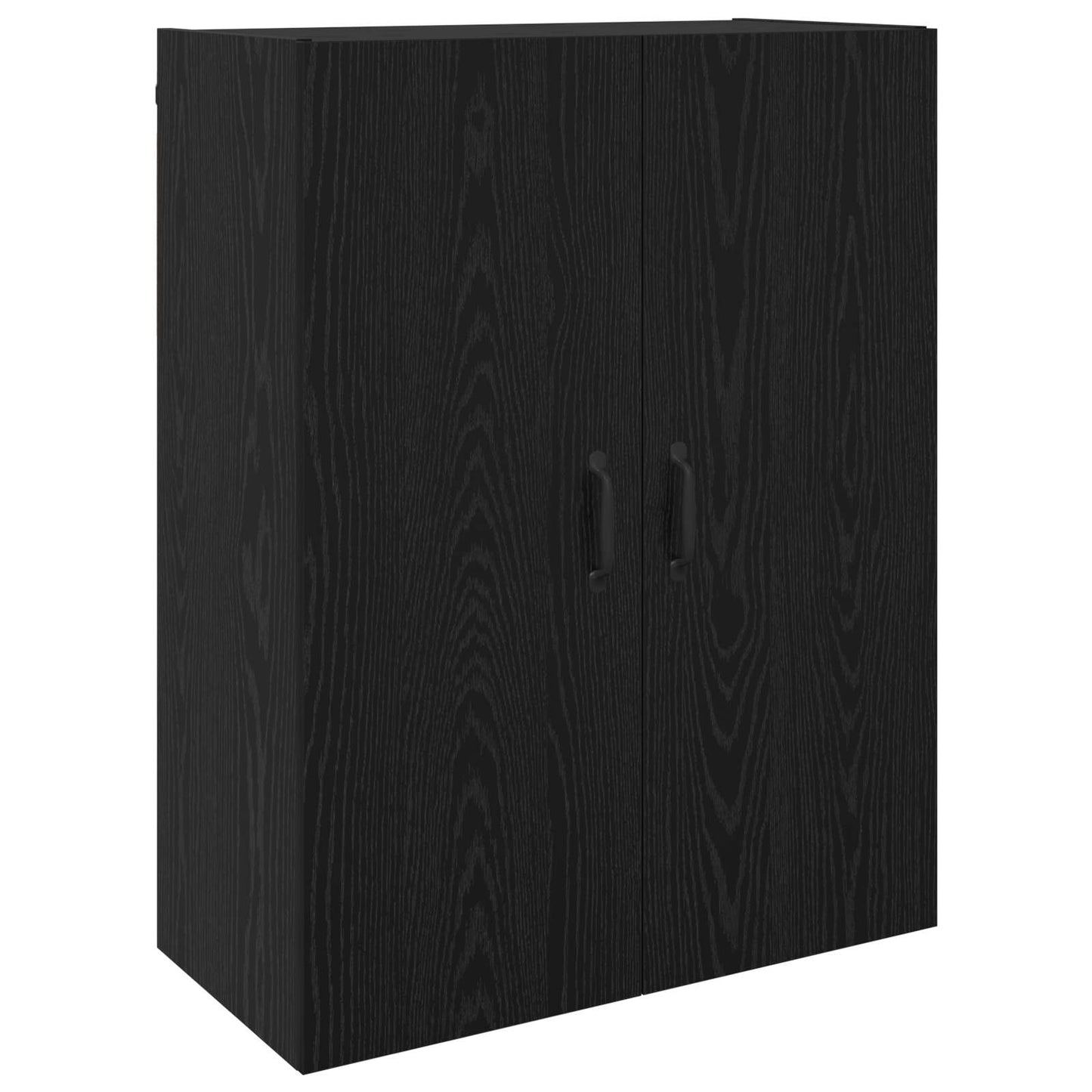 vidaXL Τοίχου Ντουλάπα Επιτοίχιο 2 pcs Μαύρη Οξυά 69,5 x 34 x 90 εκ.
