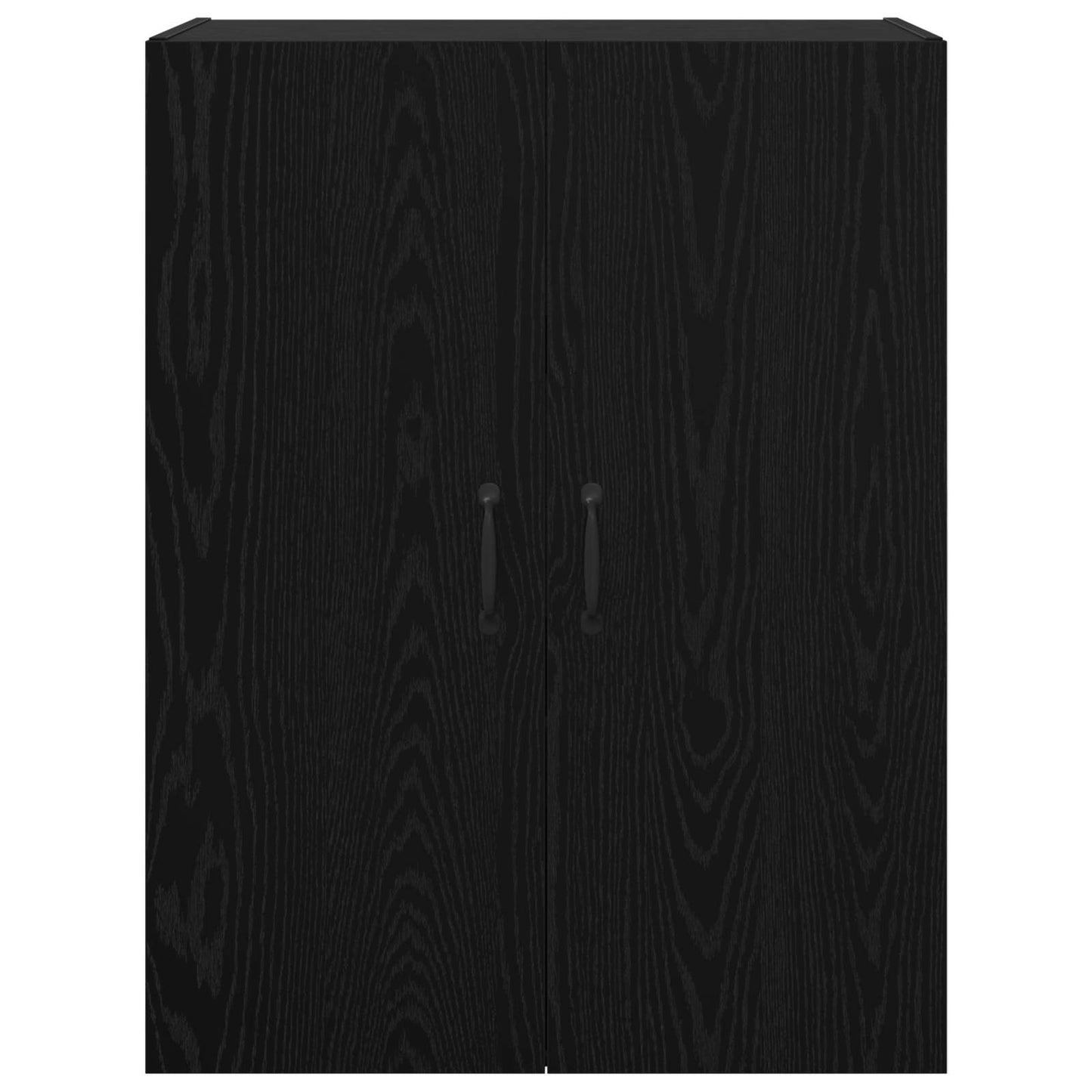 vidaXL Τοίχου Ντουλάπα Επιτοίχιο 2 pcs Μαύρη Οξυά 69,5 x 34 x 90 εκ.