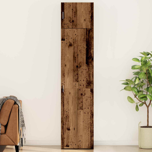 vidaXL Πλαϊνό γραφείο 2 τμχ. Παλιό ξύλο 50 x 41 x 225 εκ
