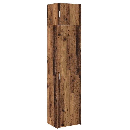 vidaXL Πλαϊνό γραφείο 2 τμχ. Παλιό ξύλο 50 x 41 x 225 εκ