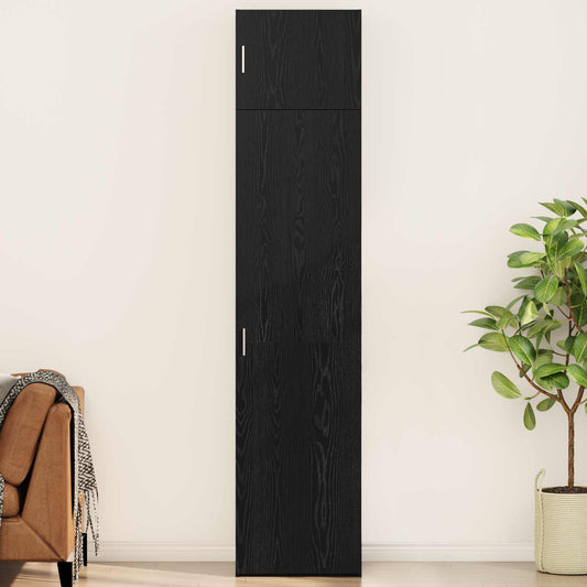 vidaXL Πλαϊνό γραφείο 2 τμχ. Μαύρη Οξυά 50 x 41 x 225 εκ