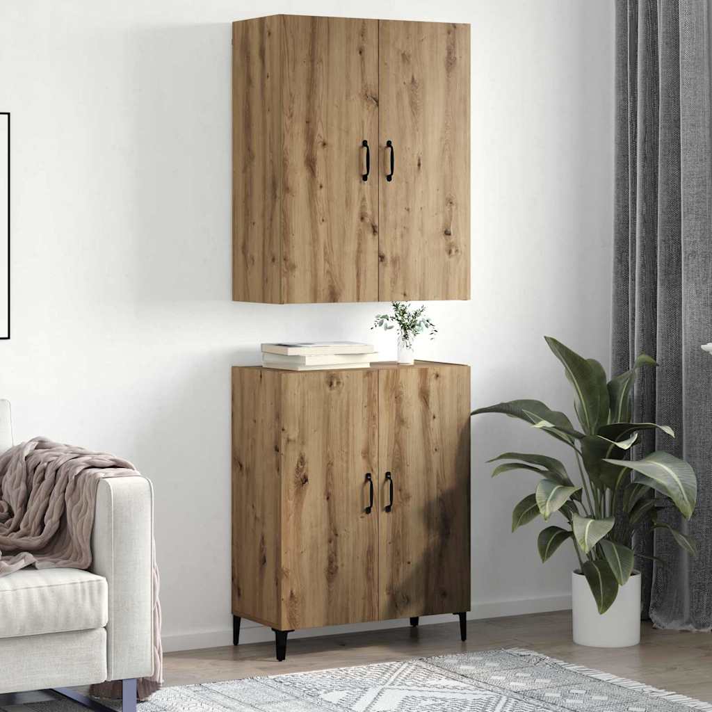 vidaXL Highboard 2 pcs artisan δρυς 69.5 x 34 x 180 εκ.
