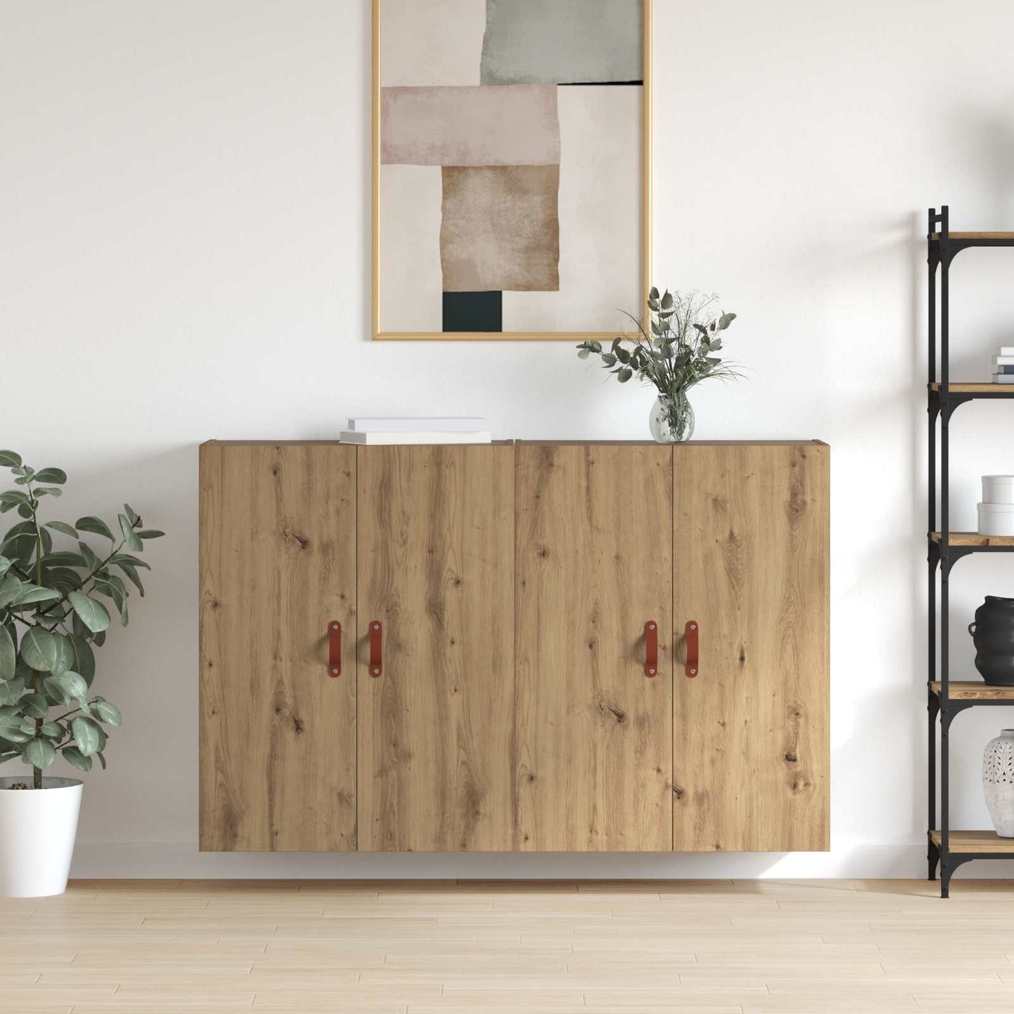 vidaXL Τοίχου Ντουλάπα Επιτοίχιο 2 pcs Artisan Oak 69,5 x 34 x 90 εκ.