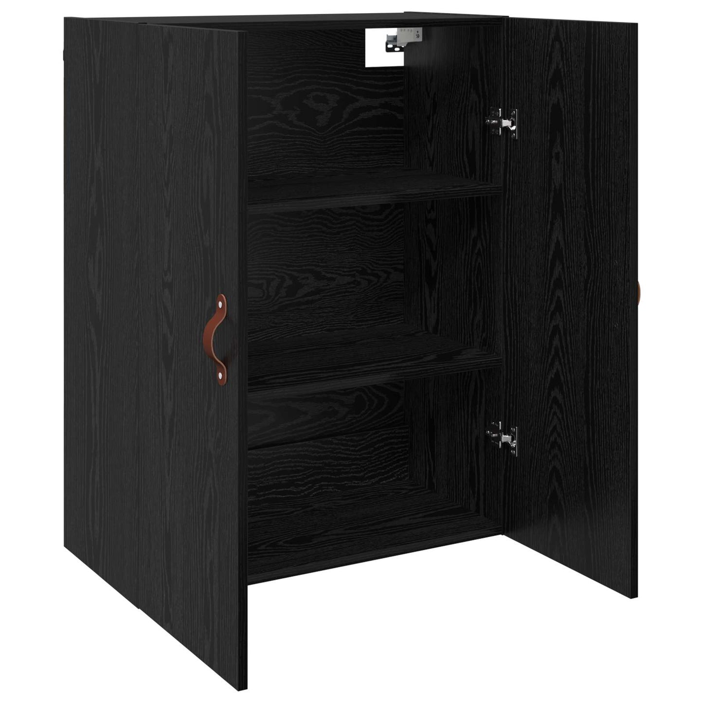 vidaXL Τοίχου Ντουλάπα Επιτοίχιο 2 pcs Μαύρη Οξυά 69,5 x 34 x 90 εκ.