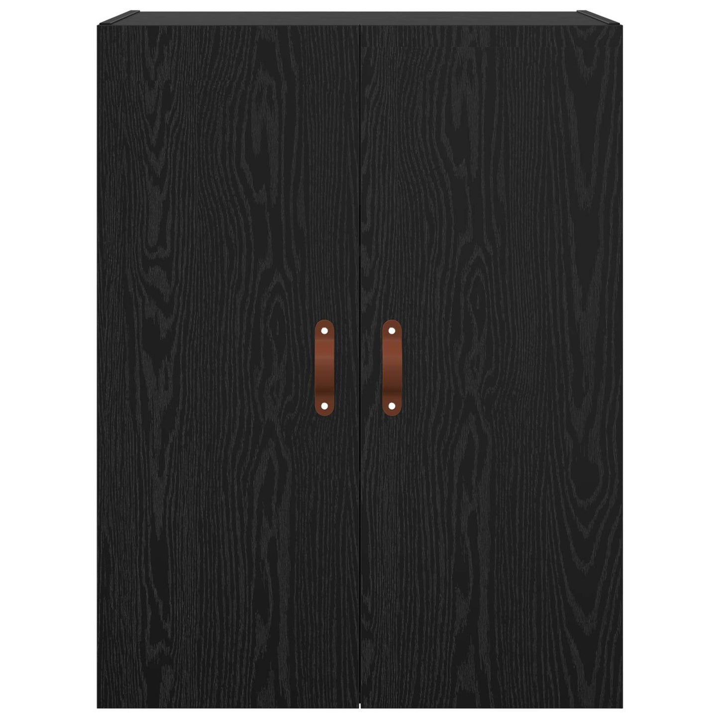 vidaXL Τοίχου Ντουλάπα Επιτοίχιο 2 pcs Μαύρη Οξυά 69,5 x 34 x 90 εκ.