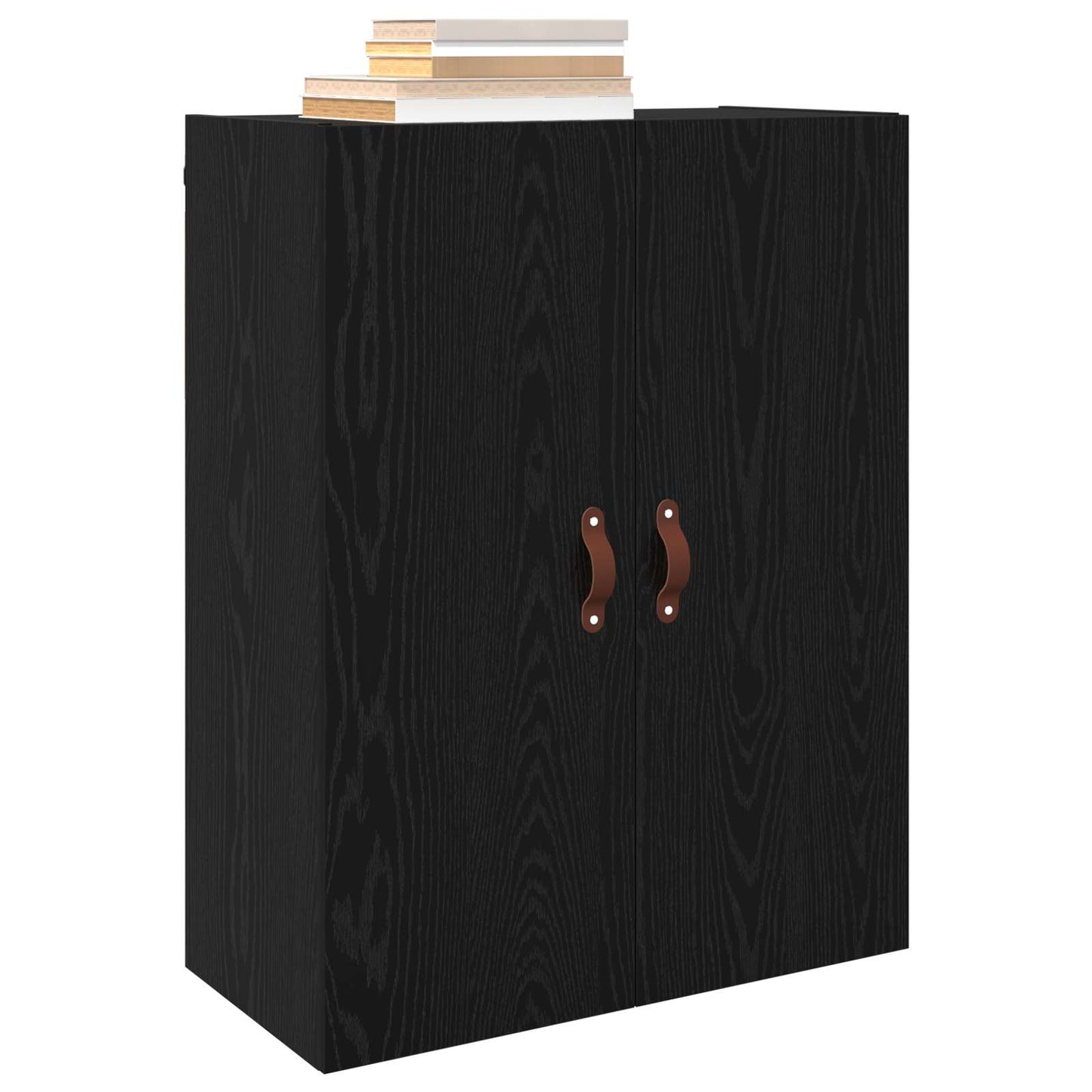 vidaXL Τοίχου Ντουλάπα Επιτοίχιο 2 pcs Μαύρη Οξυά 69,5 x 34 x 90 εκ.