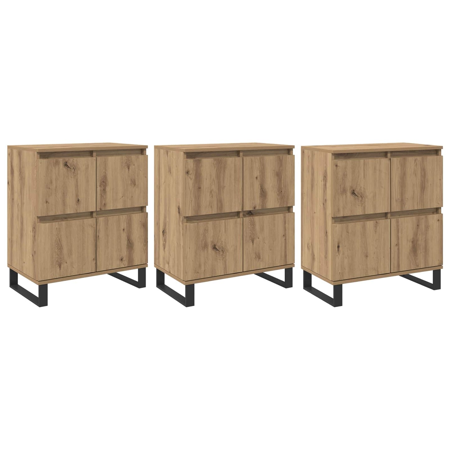 vidaXL Πλαϊνό γραφείο 3 pcs Artisan Oak 60 x 35 x 70 cm