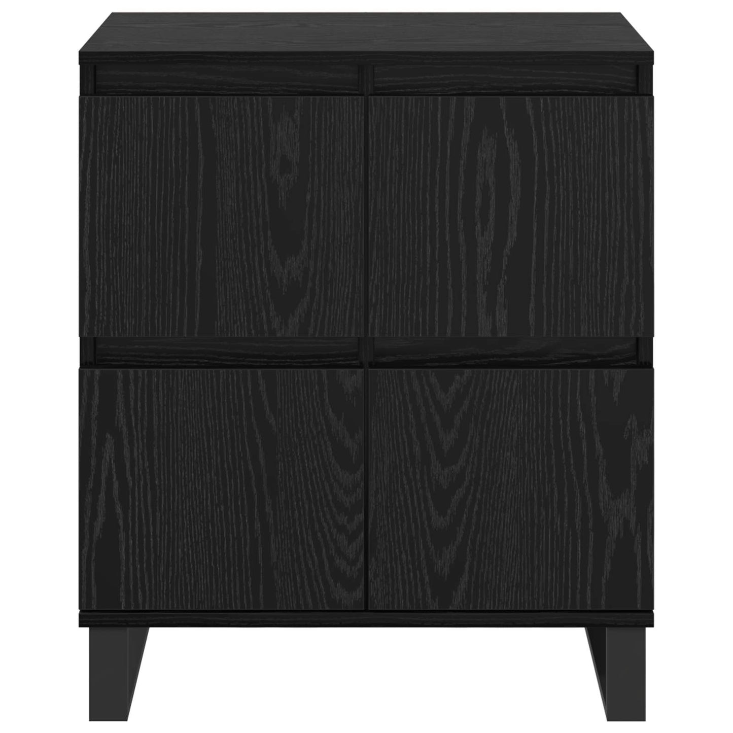 vidaXL Πλαϊνό γραφείο 3 pcs Μαύρη Οξυά 60 x 35 x 70 cm