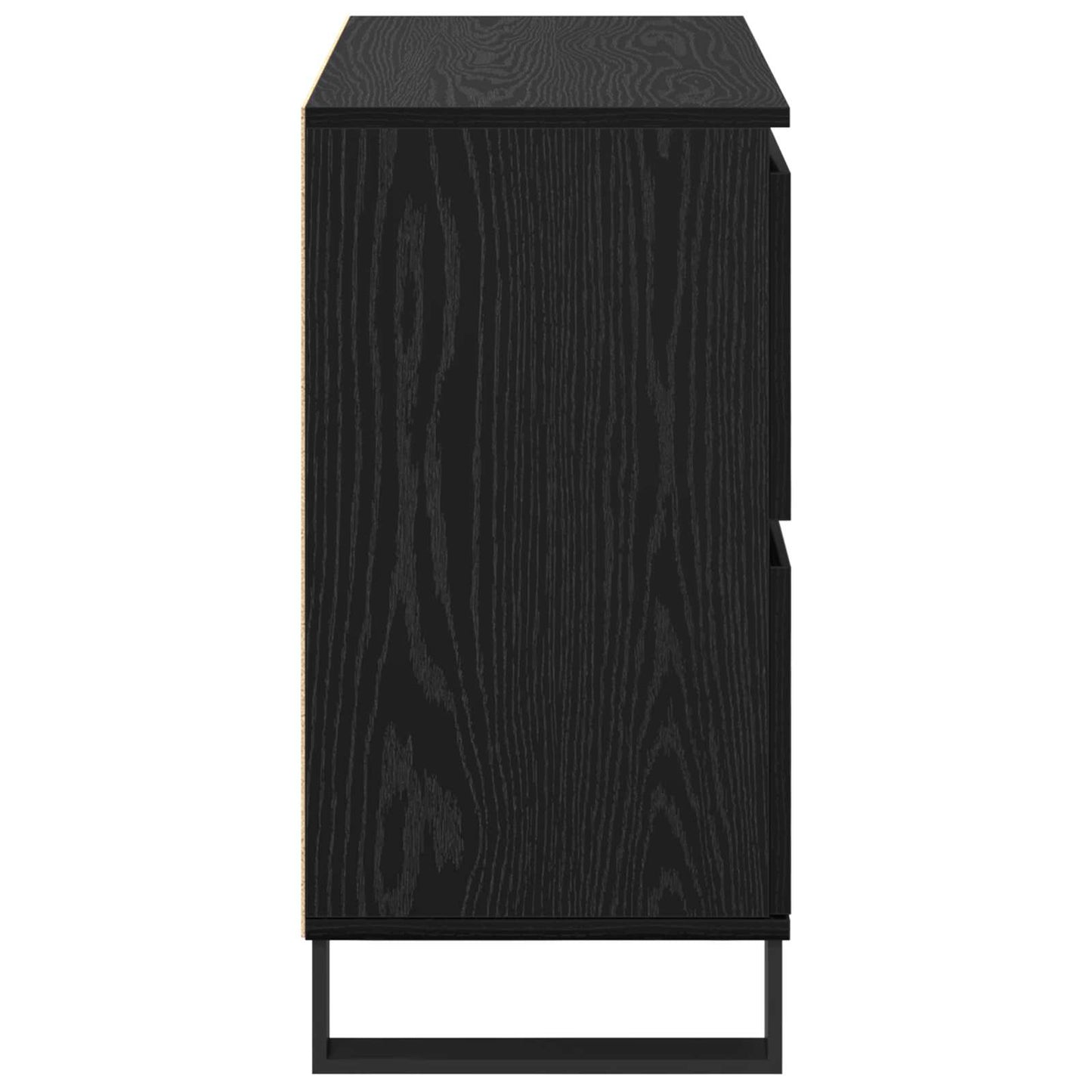 vidaXL Πλαϊνό γραφείο 3 pcs Μαύρη Οξυά 60 x 35 x 70 cm
