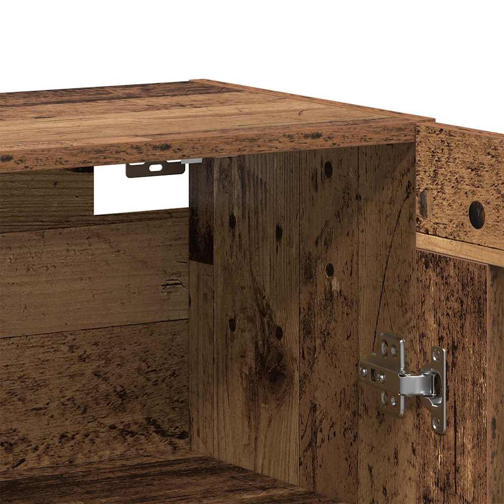 vidaXL Ντουλάπια Τοίχου 2 pcs Παλαιό ξύλο 69,5 x 34 x 90 εκ.