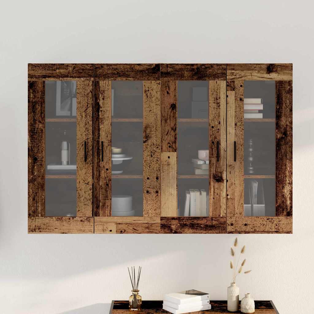 vidaXL Ντουλάπια Τοίχου 2 pcs Παλαιό ξύλο 69,5 x 34 x 90 εκ.