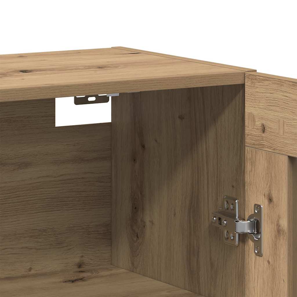 vidaXL Τοίχου Ντουλάπια 2 τεμάχια Καρφωτό Δρυς 69.5x34x90 εκ. Κατασκευασμένο Ξύλο