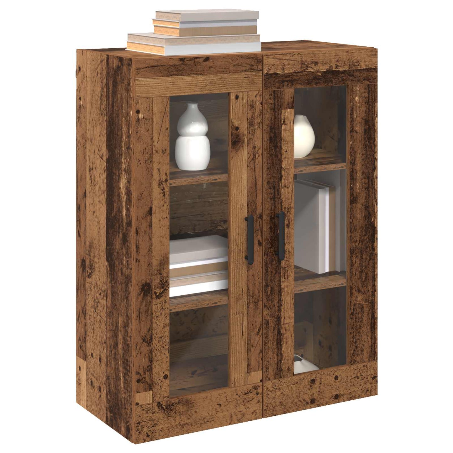 vidaXL Ντουλάπια Τοίχου 2 pcs Παλαιό ξύλο 69,5 x 34 x 90 εκ.