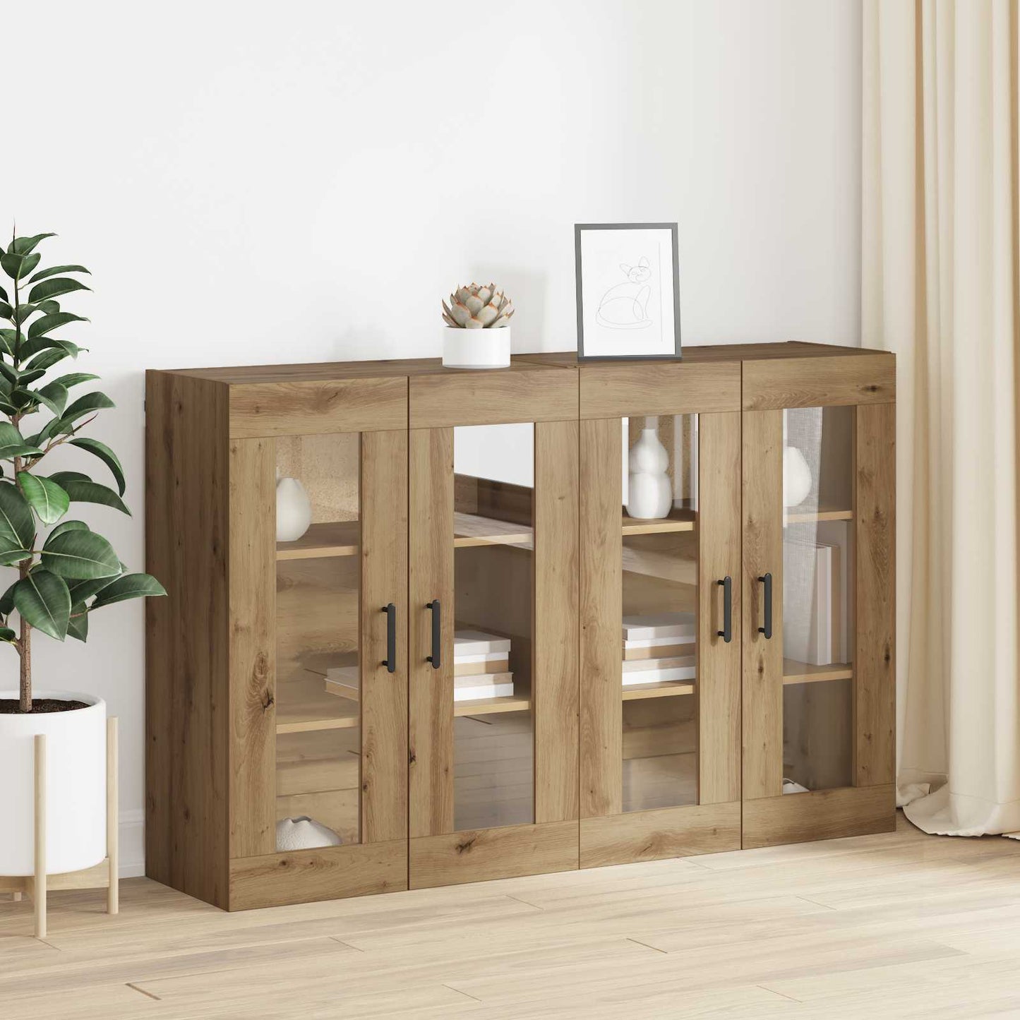 vidaXL Ντουλάπια Τοίχου 2 pcs artisan δρυς 69,5 x 34 x 90 εκ.