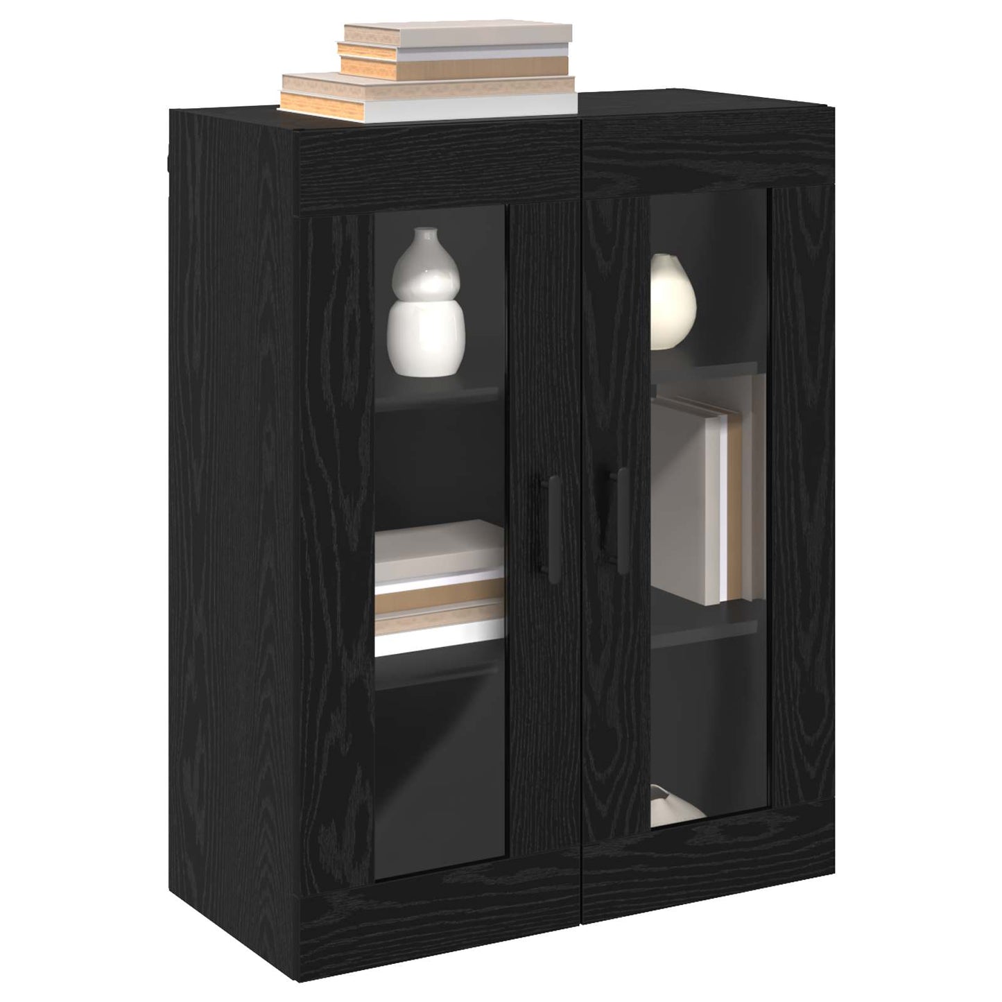 vidaXL Ντουλάπια Τοίχου 2 pcs Μαύρη δρυς 69,5 x 34 x 90 εκ.