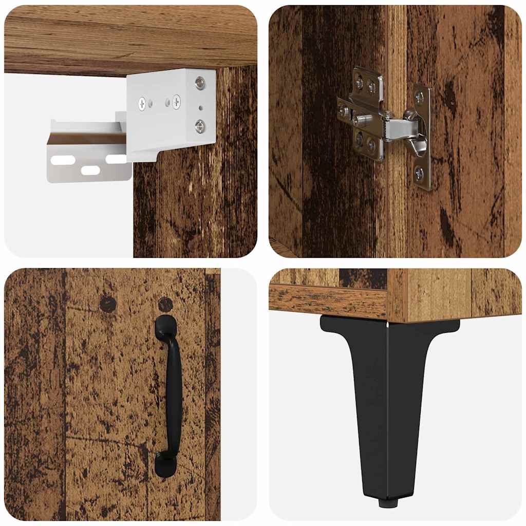 vidaXL Highboard 2 pcs Παλαιό ξύλο 69.5 x 34 x 180 εκ.