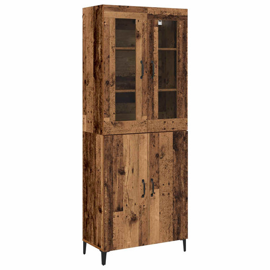 vidaXL Highboard 2 pcs Παλαιό ξύλο Επεξεργασμένο ξύλο