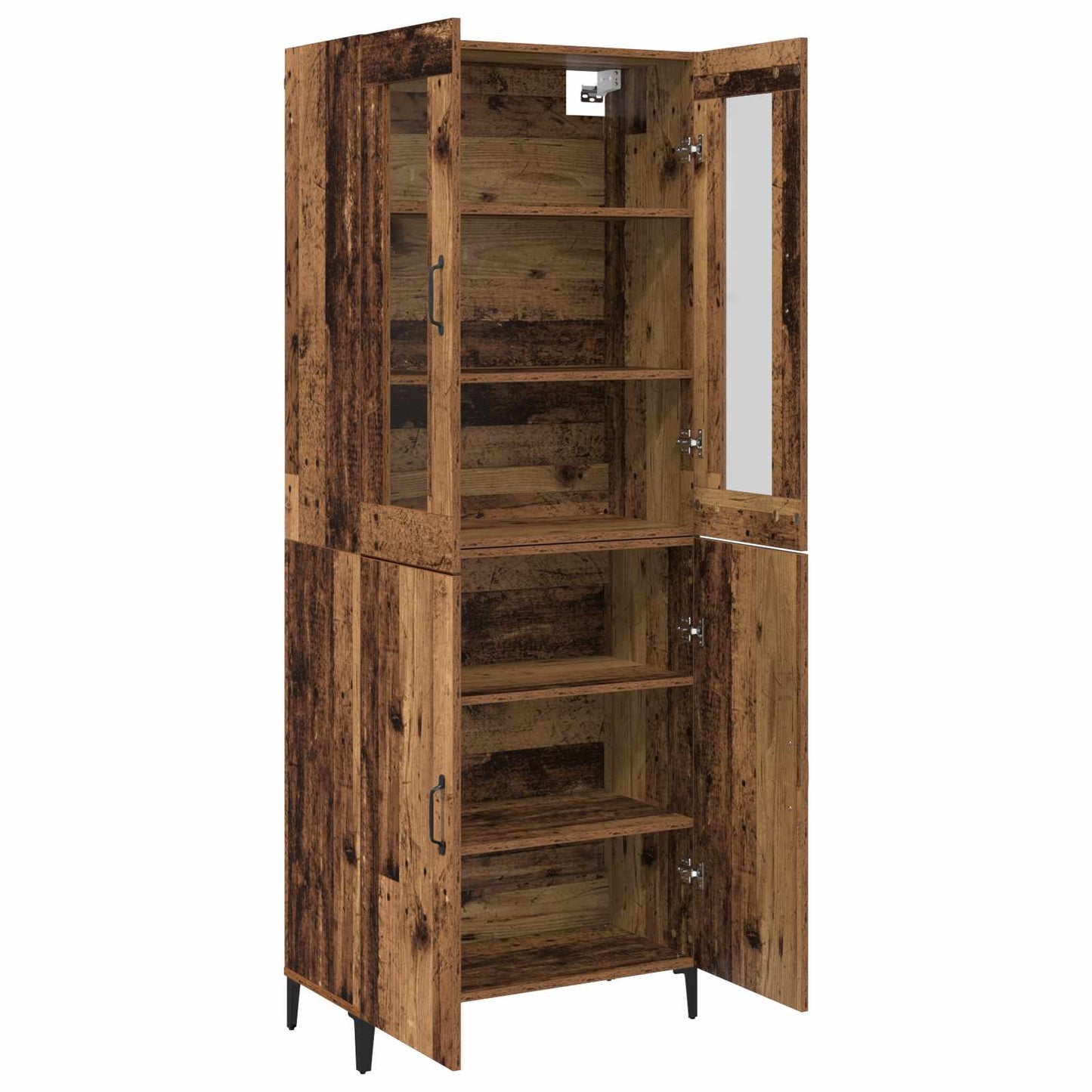 vidaXL Highboard 2 pcs Παλαιό ξύλο Επεξεργασμένο ξύλο