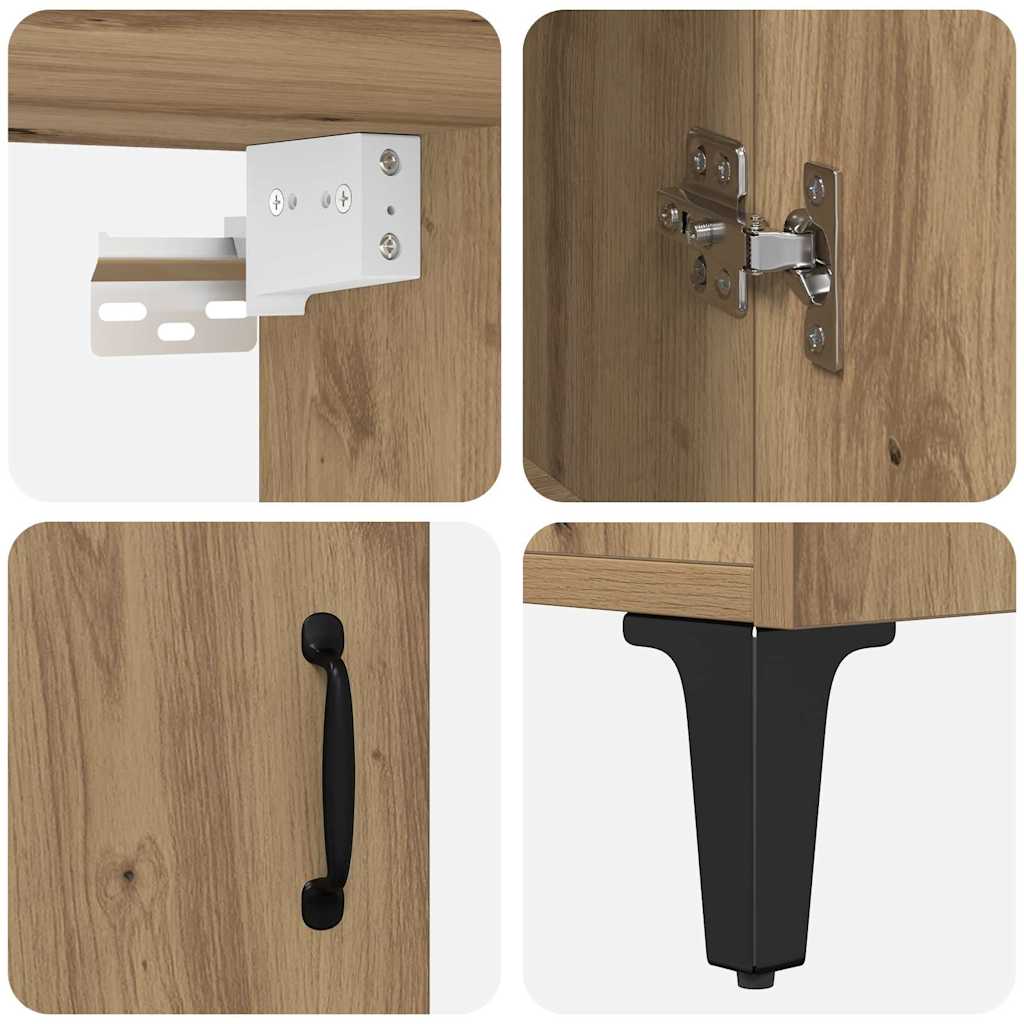 vidaXL Highboard 2 pcs artisan δρυς 69.5 x 34 x 180 εκ.