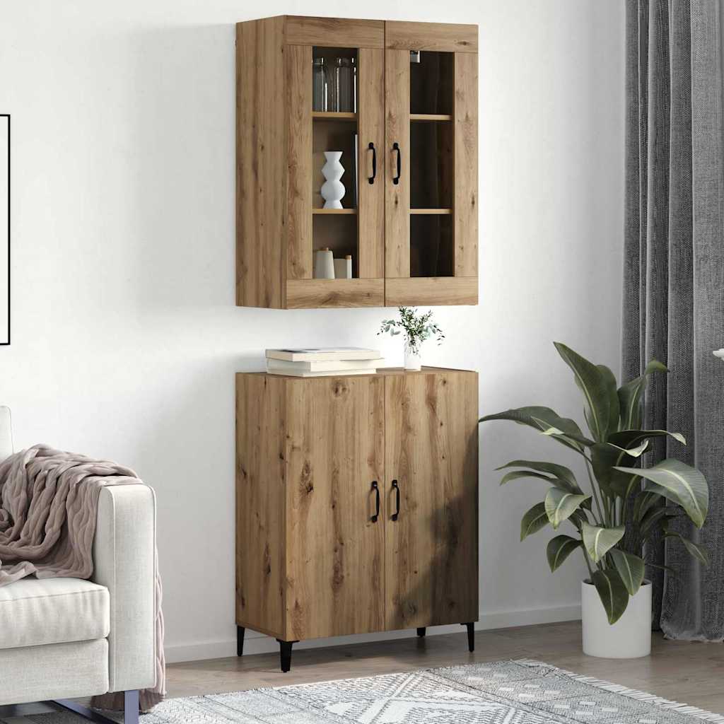 vidaXL Highboard 2 pcs artisan δρυς 69.5 x 34 x 180 εκ.
