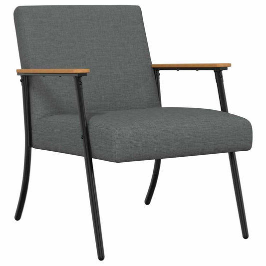 vidaXL Πολυθρόνα Σκούρο Γκρι 59 x 75 x 78 εκ ύφασμα