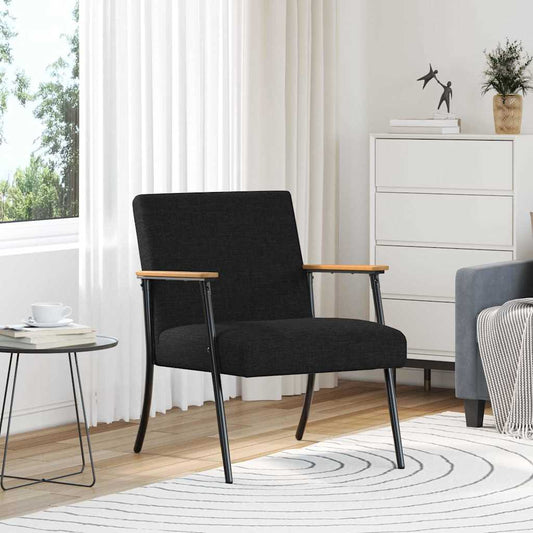 vidaXL Πολυθρόνα Μαύρο 59 x 75 x 78 εκ ύφασμα
