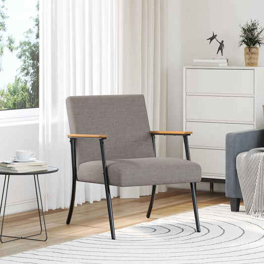 vidaXL Πολυθρόνα Taupe 59 x 75 x 78 εκ ύφασμα
