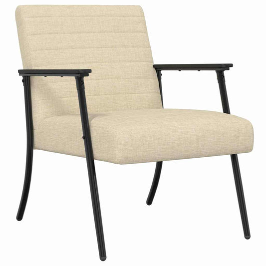 vidaXL Πολυθρόνα Κρεμ 59 x 75 x 78 εκ ύφασμα
