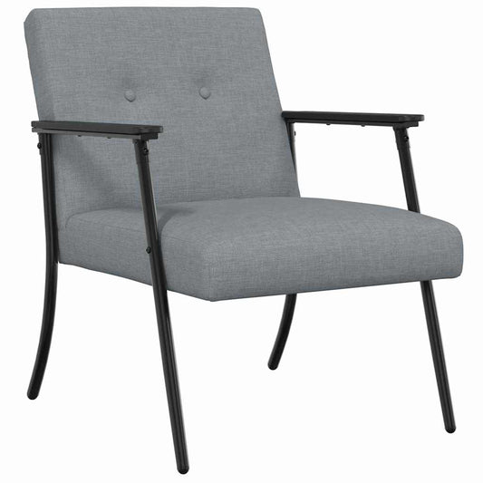 vidaXL Πολυθρόνα Ανοιχτό γκρι 59 x 75 x 78 εκ ύφασμα