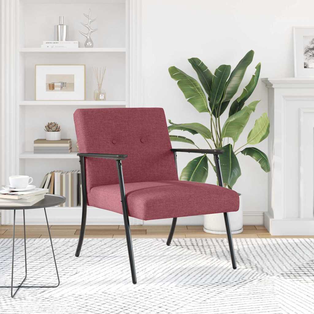 vidaXL Πολυθρόνα Κόκκινο 59 x 75 x 78 εκ ύφασμα