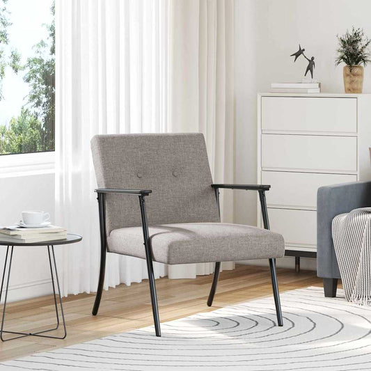 vidaXL Πολυθρόνα Taupe 59 x 75 x 78 εκ ύφασμα