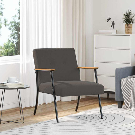 vidaXL Πολυθρόνα Σκούρο Γκρι 59 x 75 x 78 εκ