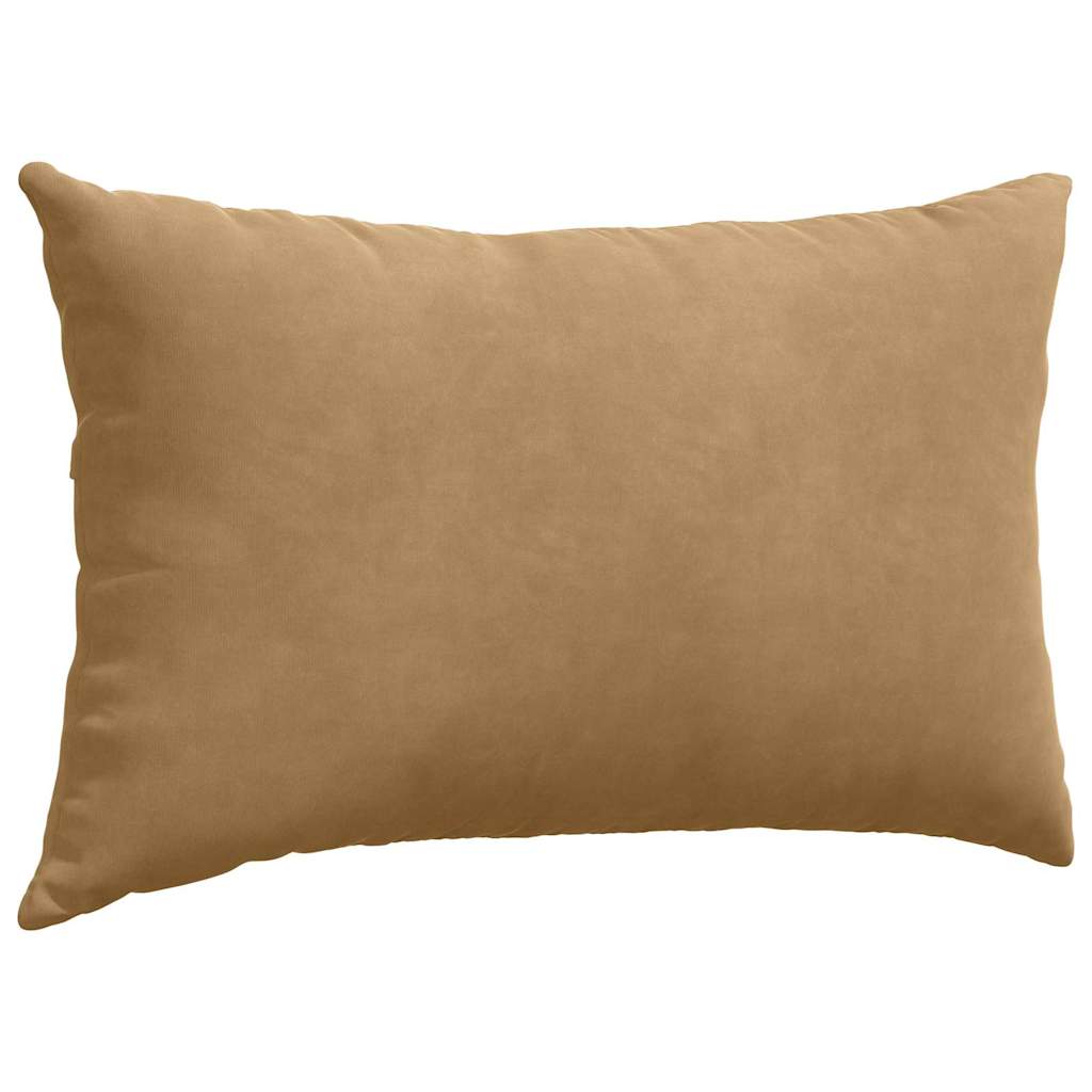 vidaXL Μαξιλάρι Καναπέ 2 pcs Καφέ 50 x 30 cm Υφασμάτινο Κορντουρά