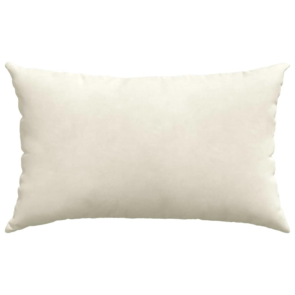 vidaXL Μαξιλάρι Καναπέ 2 pcs Κρεμ 50 x 30 cm Υφασμάτινο Κορντουρά