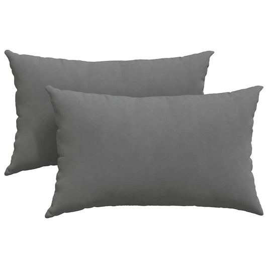 vidaXL Μαξιλάρι Καναπέ 2 pcs Σκούρο Γκρι 50 x 30 cm ύφασμα