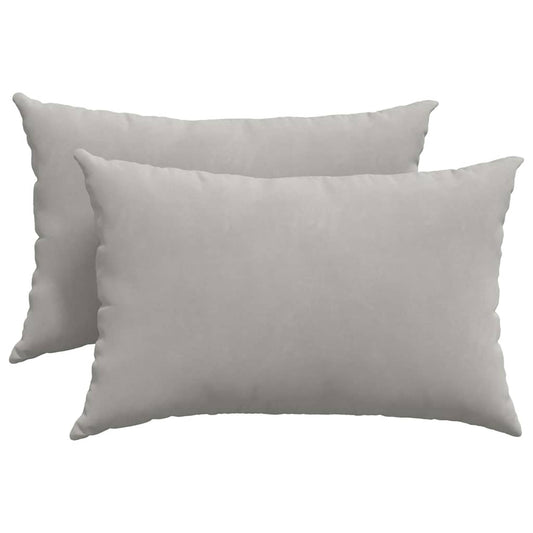 vidaXL Μαξιλάρι Καναπέ 2 pcs Ανοιχτό γκρι 60 x 40 cm ύφασμα